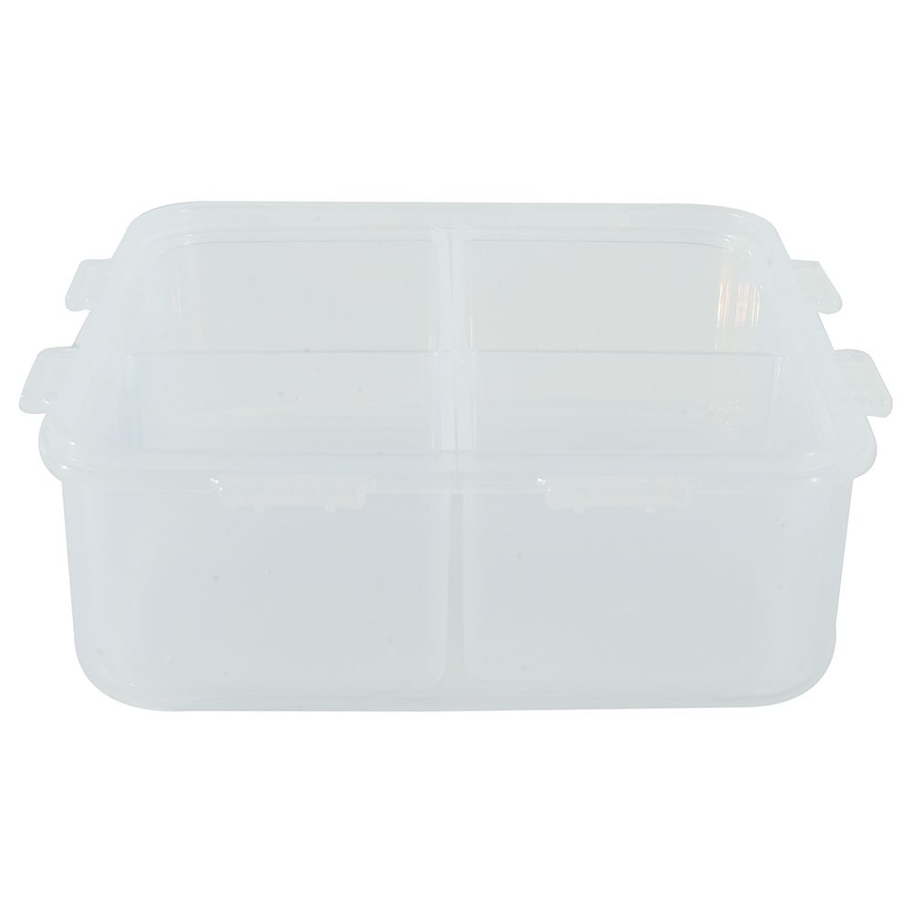 LocknLock - Square Food Container w/ Divider - 870ml - Clear