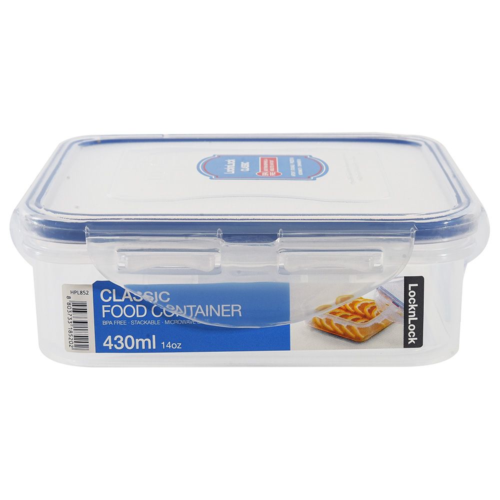 LocknLock - Square Food Container - 430ml - Clear