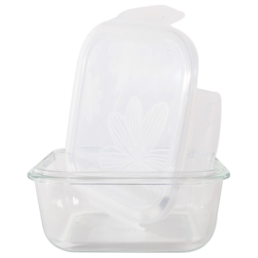 LocknLock - Oven Glass Square w/ Lid - 930ml - Clear