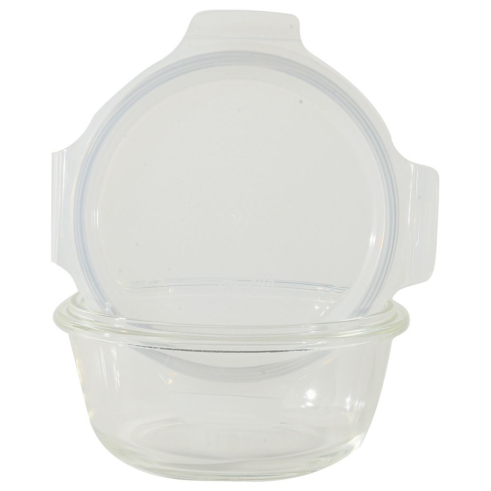 LocknLock - Oven Glass Round w/ Lid - 400ml - Clear