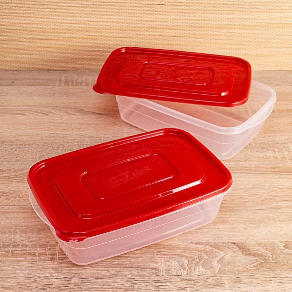 LocknLock - Ezlock Rectangle Container 2.7L - Red - 2pcs