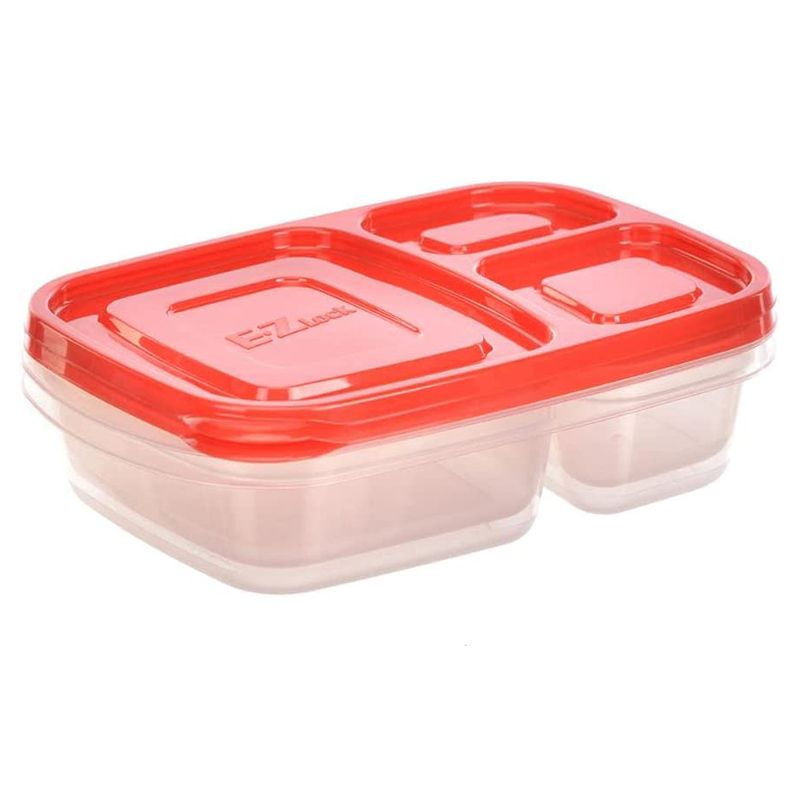 LocknLock - Ezlock Rectangle Container 965ml - Red - 2pcs