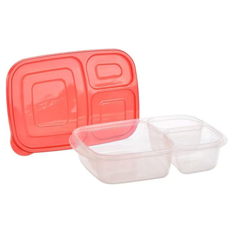 LocknLock - Ezlock Rectangle Container 965ml - Red - 2pcs