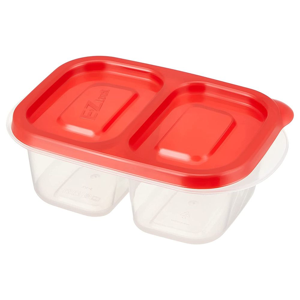 LocknLock - Ezlock Rectangle Container 260ml - Red - 2pcs