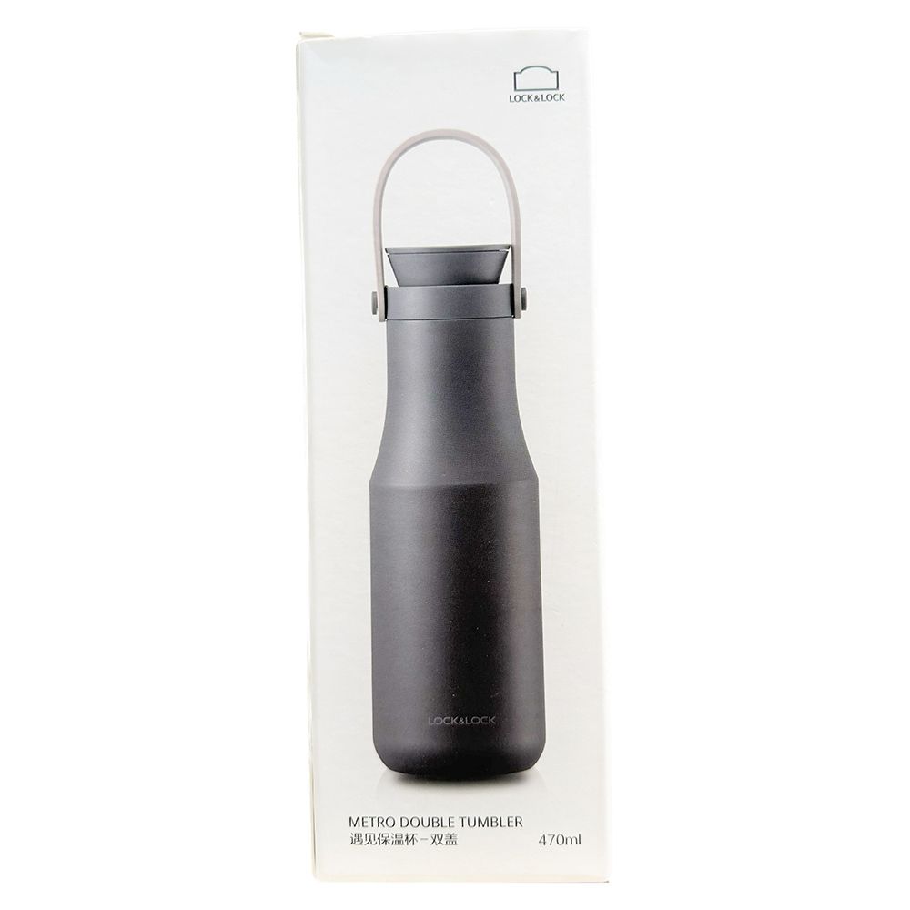 Lock&Lock - Stainless Steel Metro Double Tumbler - Grey - 470ml