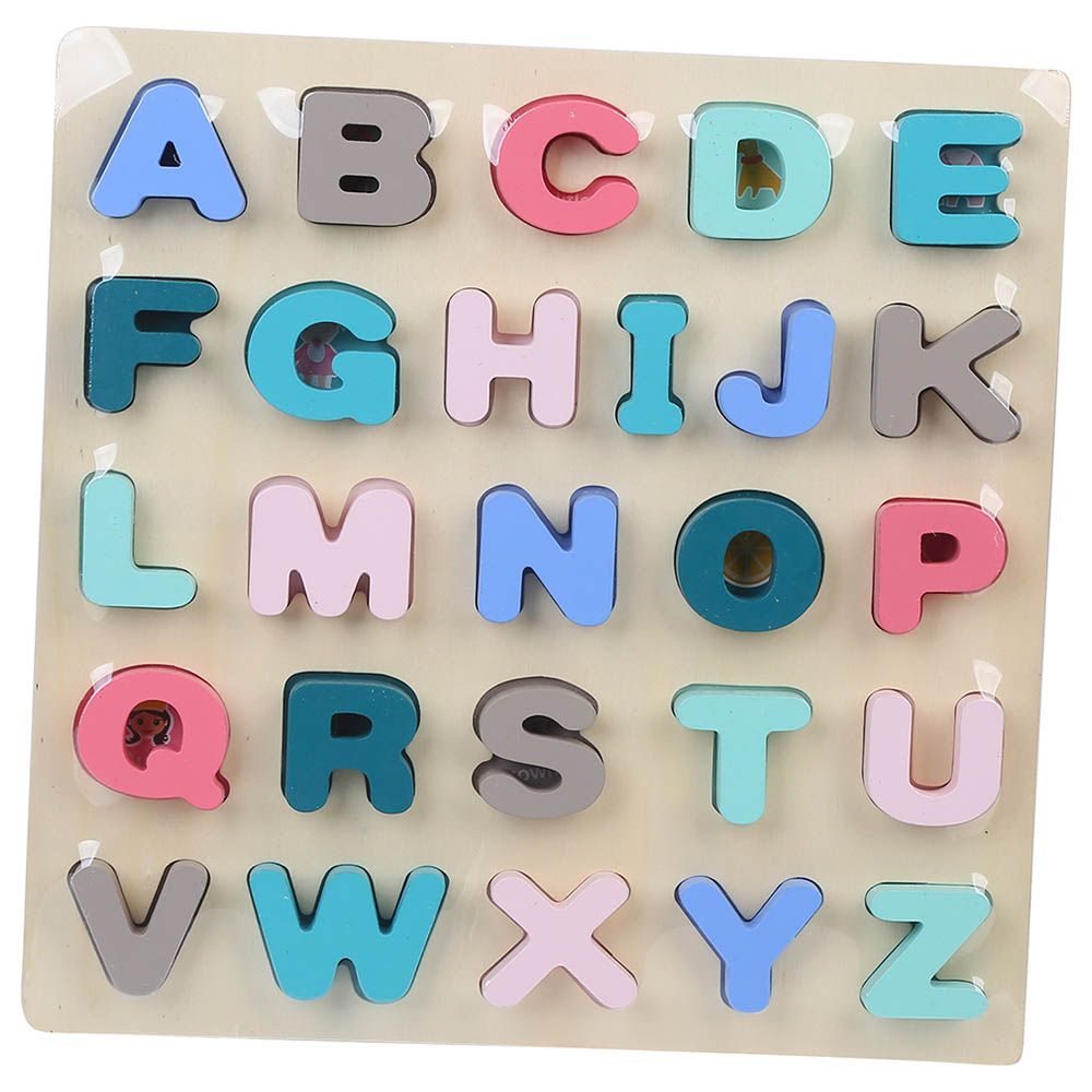 Factory Price - Turquoise Wooden ABC Puzzle Alphabets - 26pc