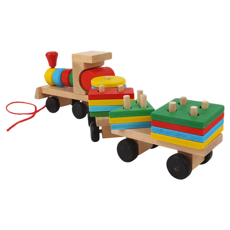 Factory Price - Wooden Toy Stacking Train - Pull Along Toy