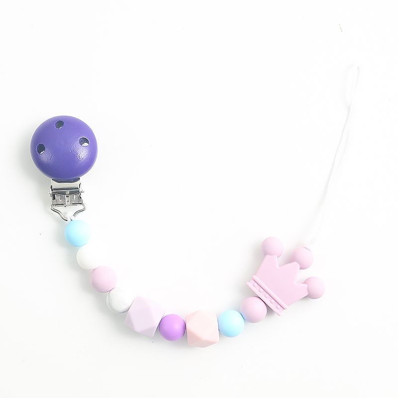 Factory Price - Sanya Multicolor Pacifier Clip - Purple