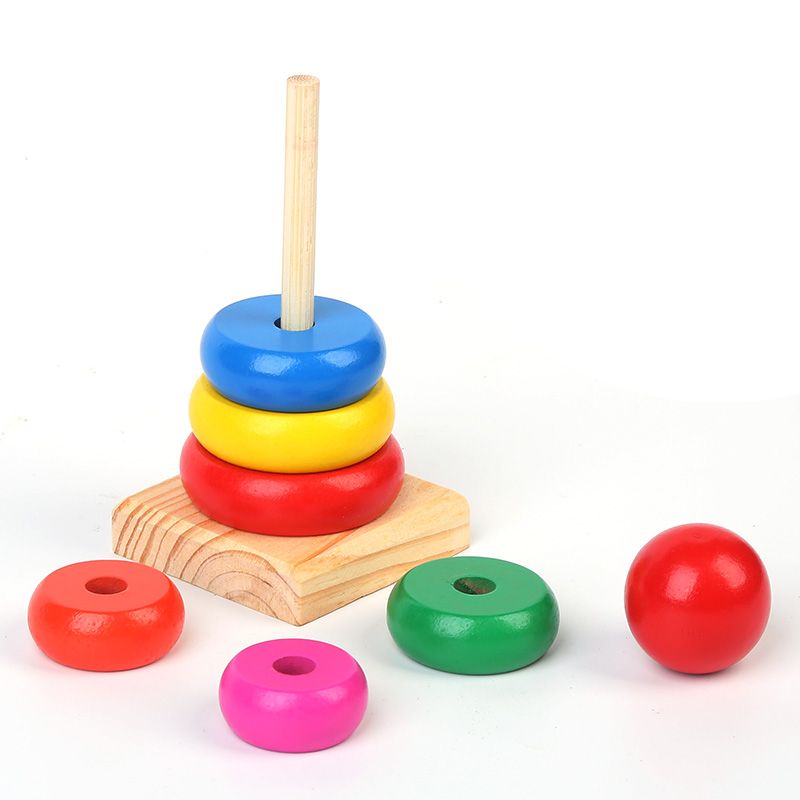 Factory Price - Wooden Rainbow Tower Stacking