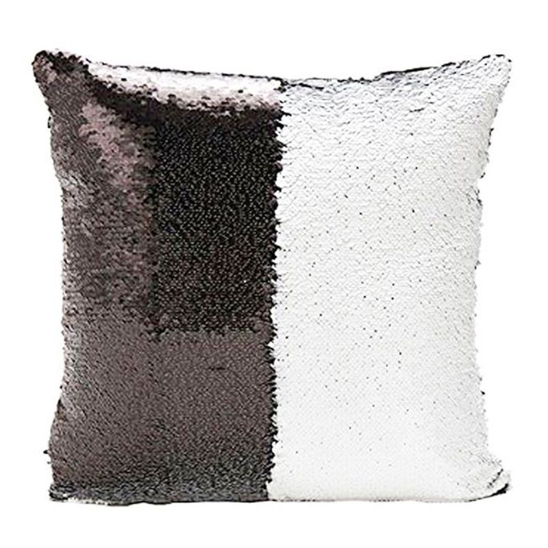 Factory Price Reversible Sequins Cushion Cover - Black/White