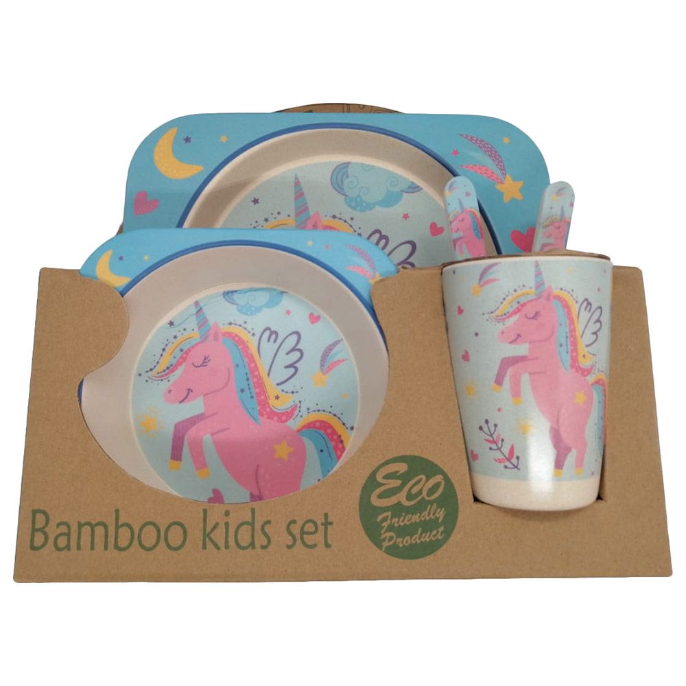 Factory Price - Bamboo Tableware - Unicorn Pink & Blue