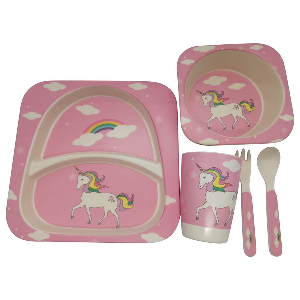 Factory Price - Bamboo Tableware - Unicorn With Clouds