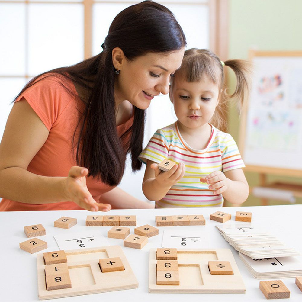 Factory Price - Wooden Pegged Math Cognition Count Plate