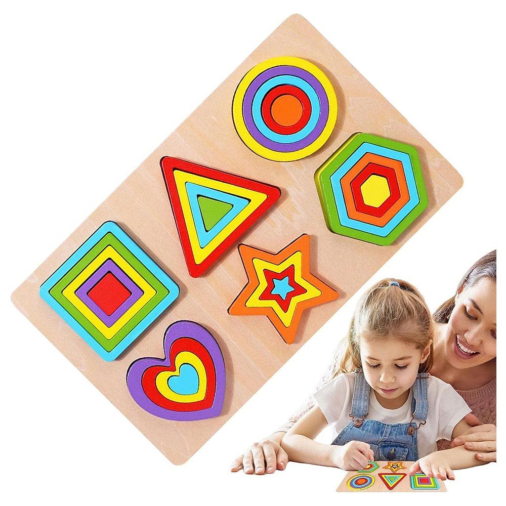 Factory Price - Geometric Shapes Wooden Puzzles - 27pcs