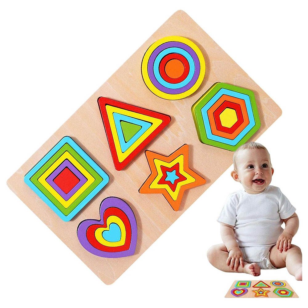 Factory Price - Geometric Shapes Wooden Puzzles - 27pcs