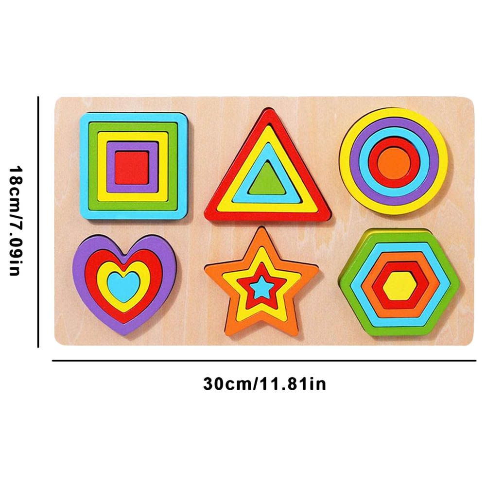 Factory Price - Geometric Shapes Wooden Puzzles - 27pcs