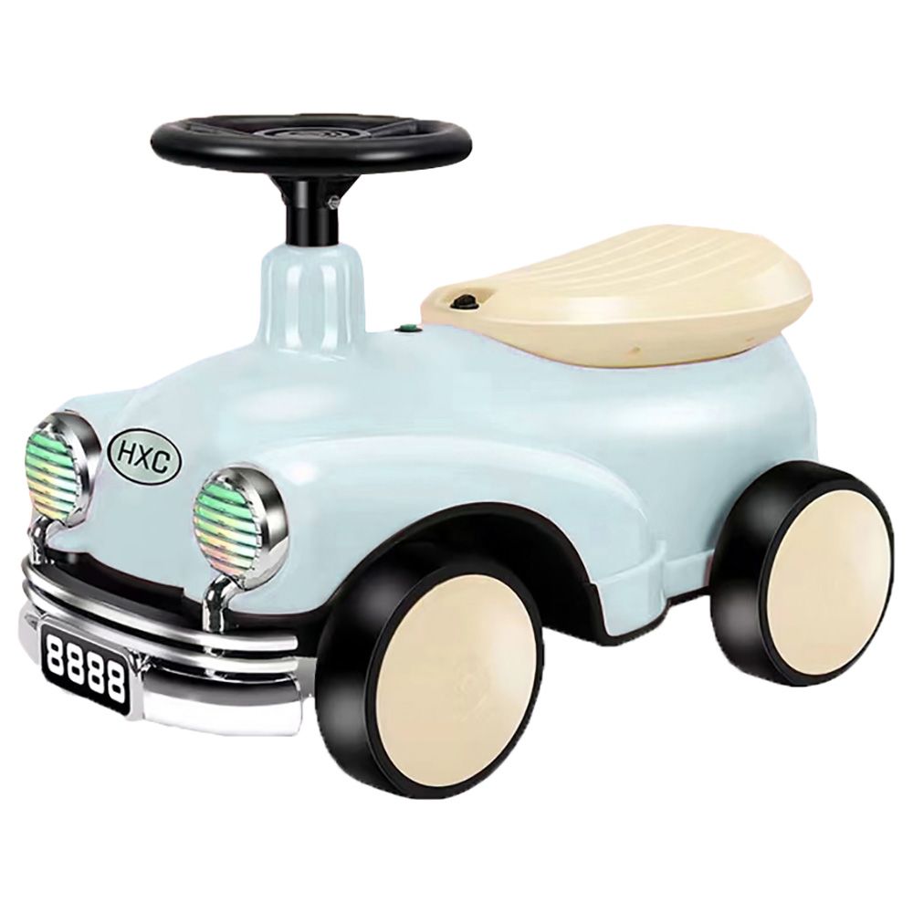 Factory Price - Kiara Kids Balancing Ride On Vintage Car - Blue/Black