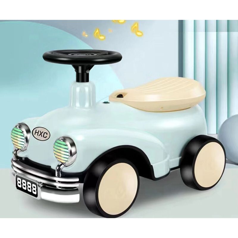 Factory Price - Kiara Kids Balancing Ride On Vintage Car - Blue/Black