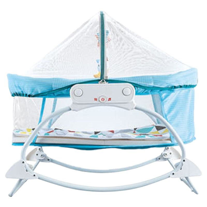 Factory Price - Portable Swing Baby Rocker Bassinet - Blue