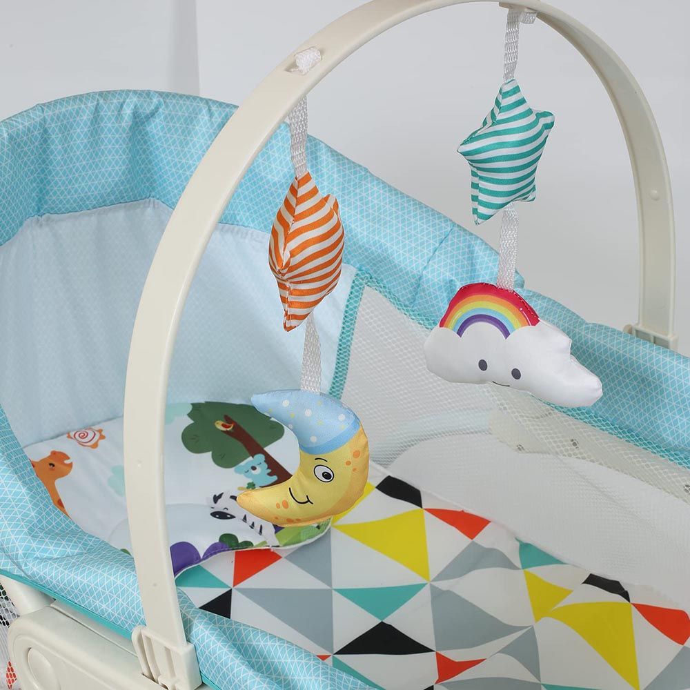 Factory Price - Portable Swing Baby Rocker Bassinet - Blue