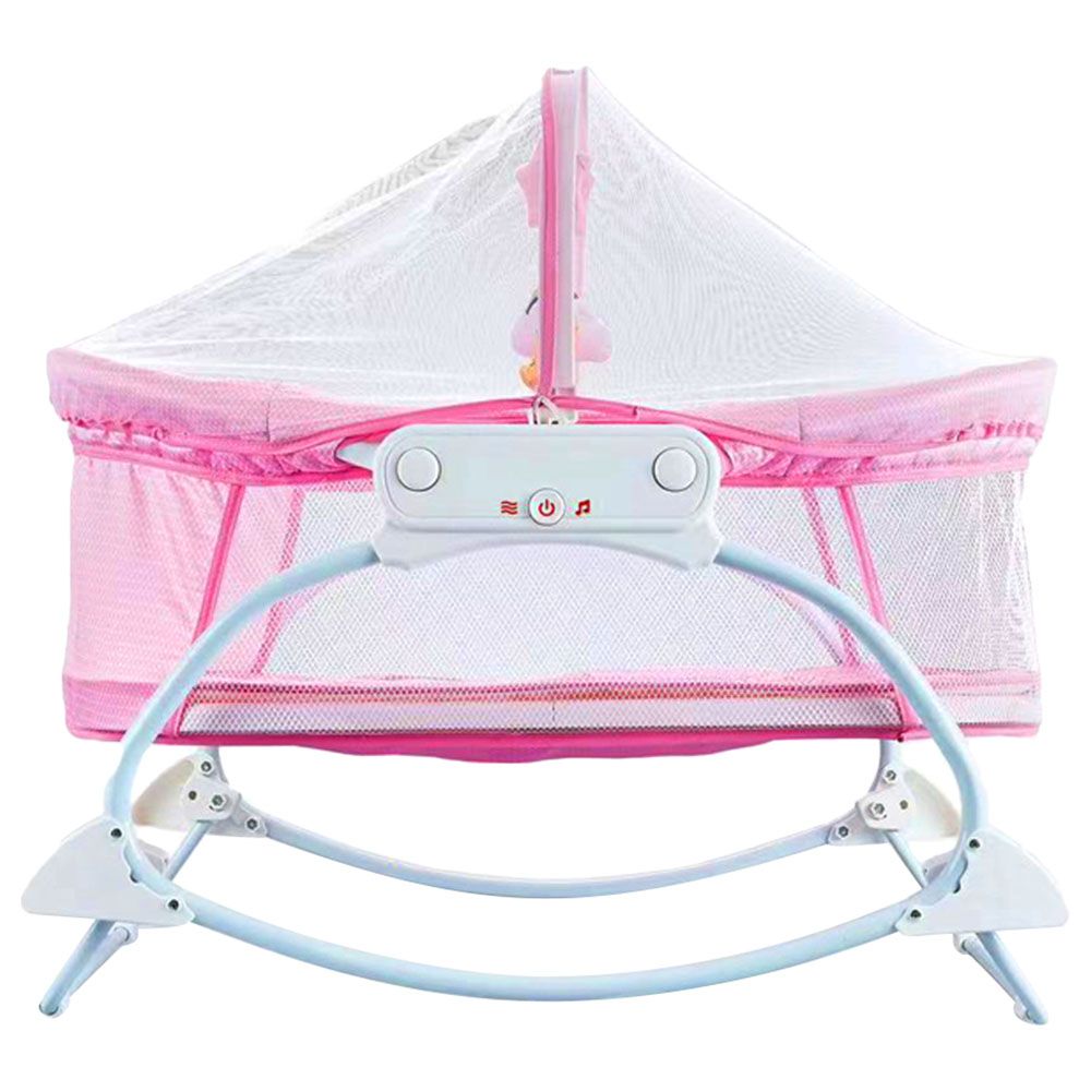 Factory Price - Portable Swing Baby Rocker Bassinet - Pink