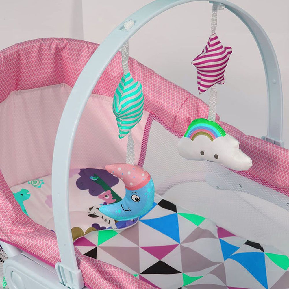 Factory Price - Portable Swing Baby Rocker Bassinet - Pink