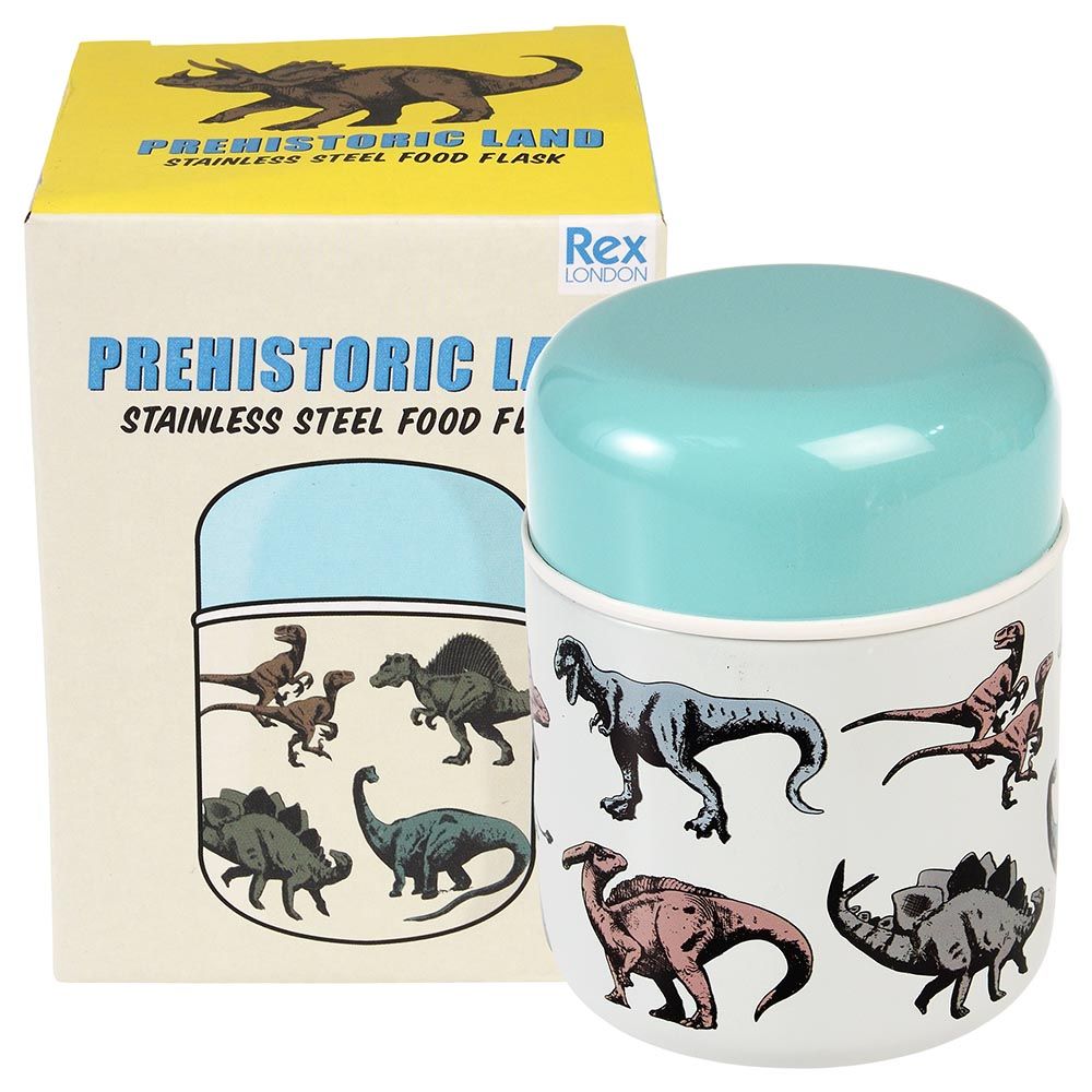 Rex London - Stainless Steel Food Flask 280ml - Prehistoric Land