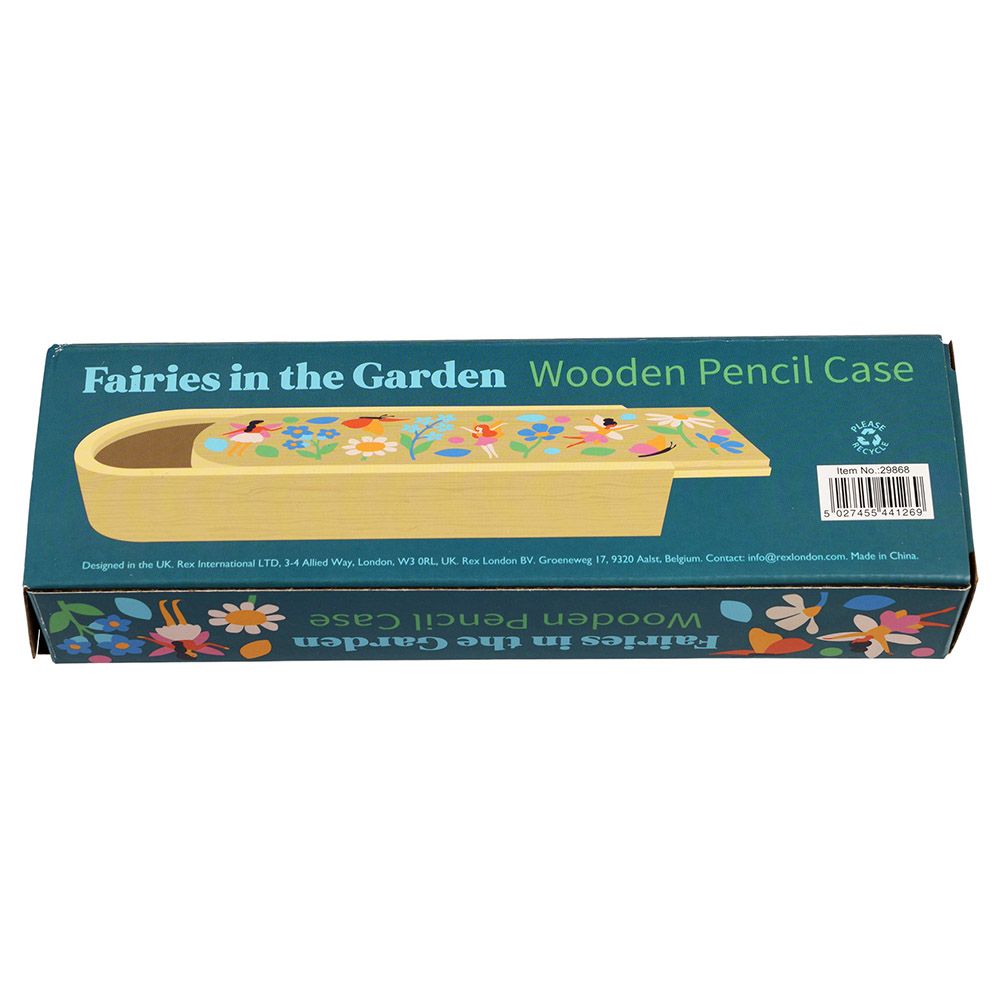 Rex London - Wooden Pencil Case - Fairies In The Garden