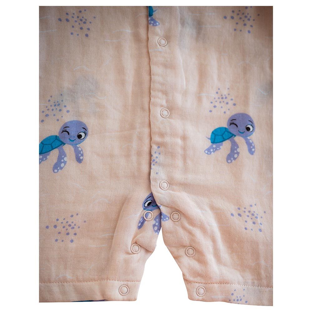 Tickle Tickle - Toby Turtle Organic Muslin Romper