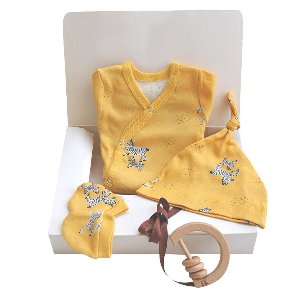 Tickle Tickle Organic Clothing - 4pc-Set Newborn Gift - Yellow