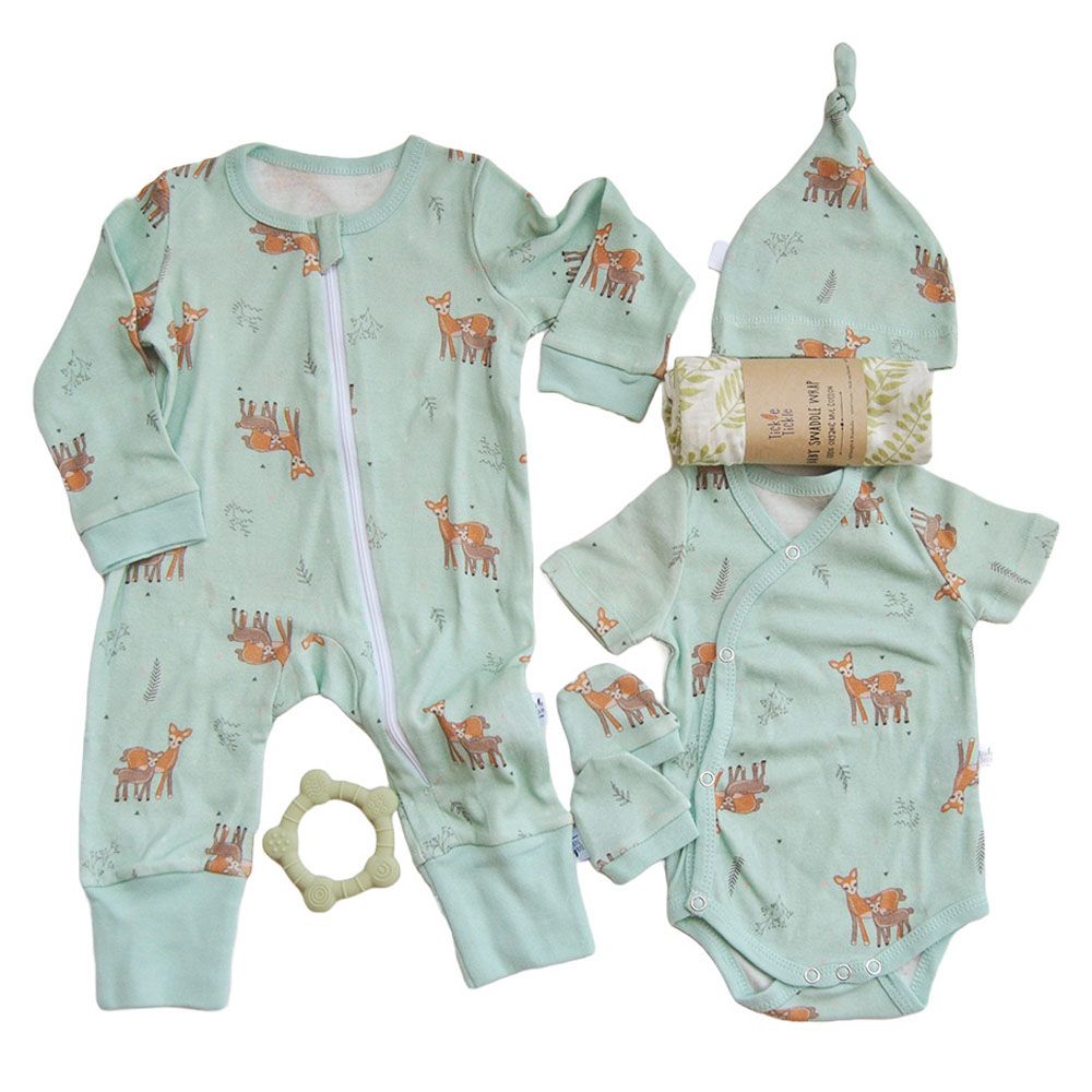 Tickle Tickle Organic Clothing - 6pc-Set Dasher Gift - Green