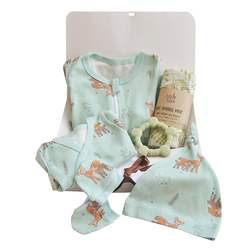 Tickle Tickle Organic Clothing - 6pc-Set Dasher Gift - Green