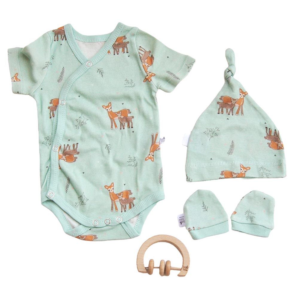 Tickle Tickle Organic Clothing - 4pc-Set - Dasher Gift - Green