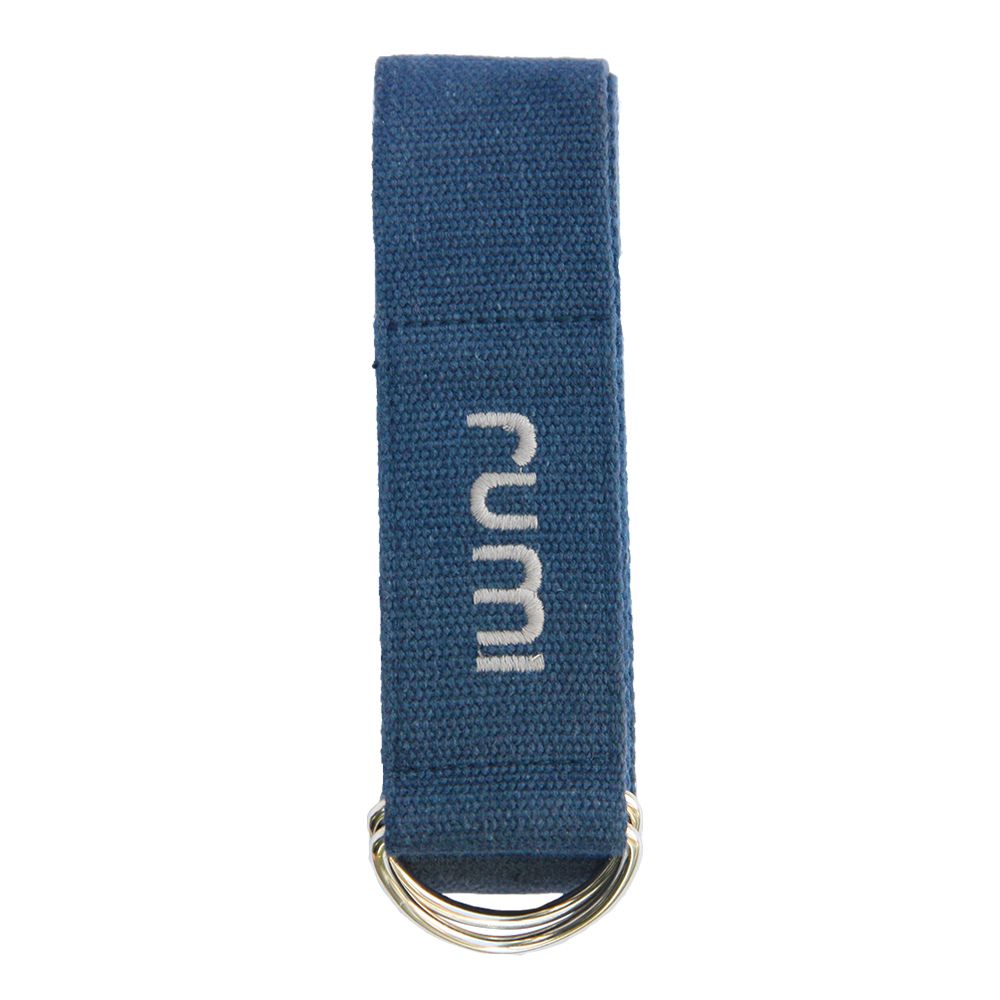 Rumi Earth - D-Ring Cotton Yoga Strap 8" - Midnight