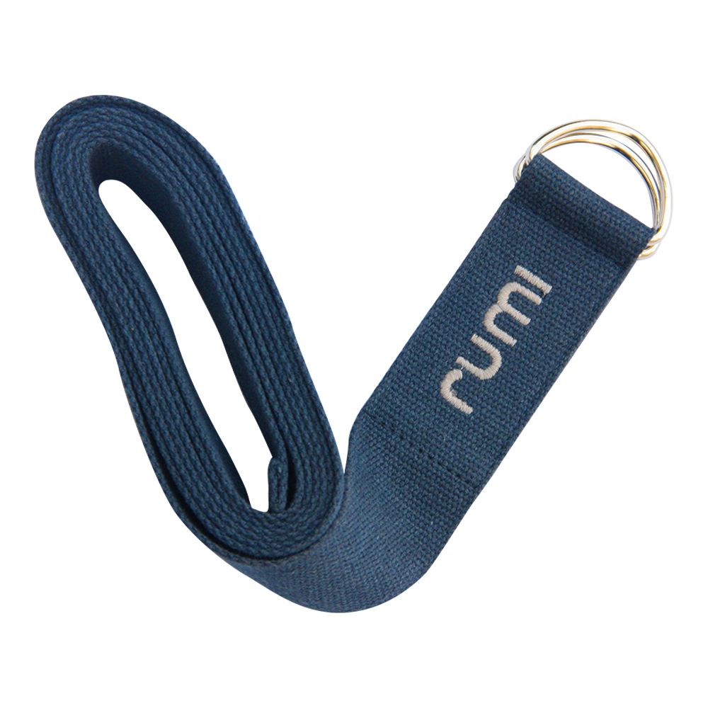 Rumi Earth - D-Ring Cotton Yoga Strap 8" - Midnight