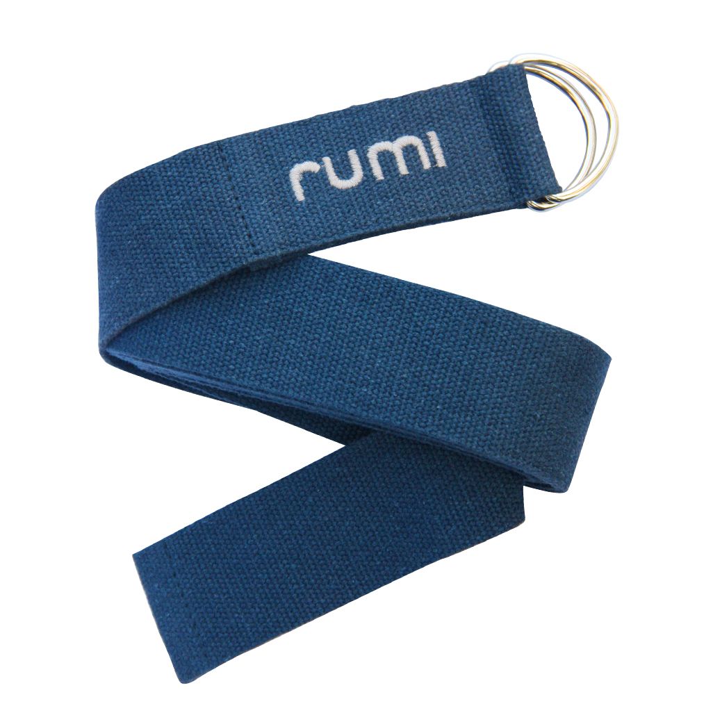 Rumi Earth - D-Ring Cotton Yoga Strap 8" - Midnight