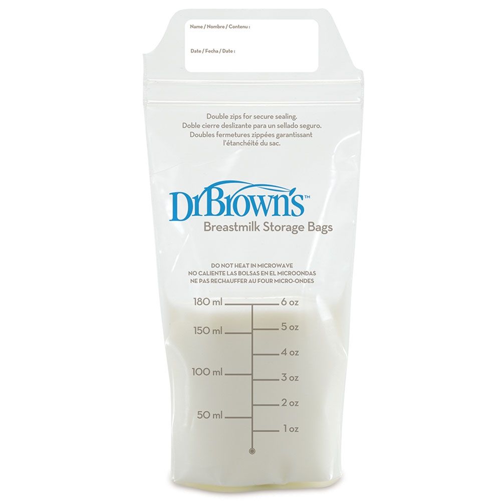 Dr. Brown's - Breastmilk Storage Bag (6oz / 180ml), 25-Pack