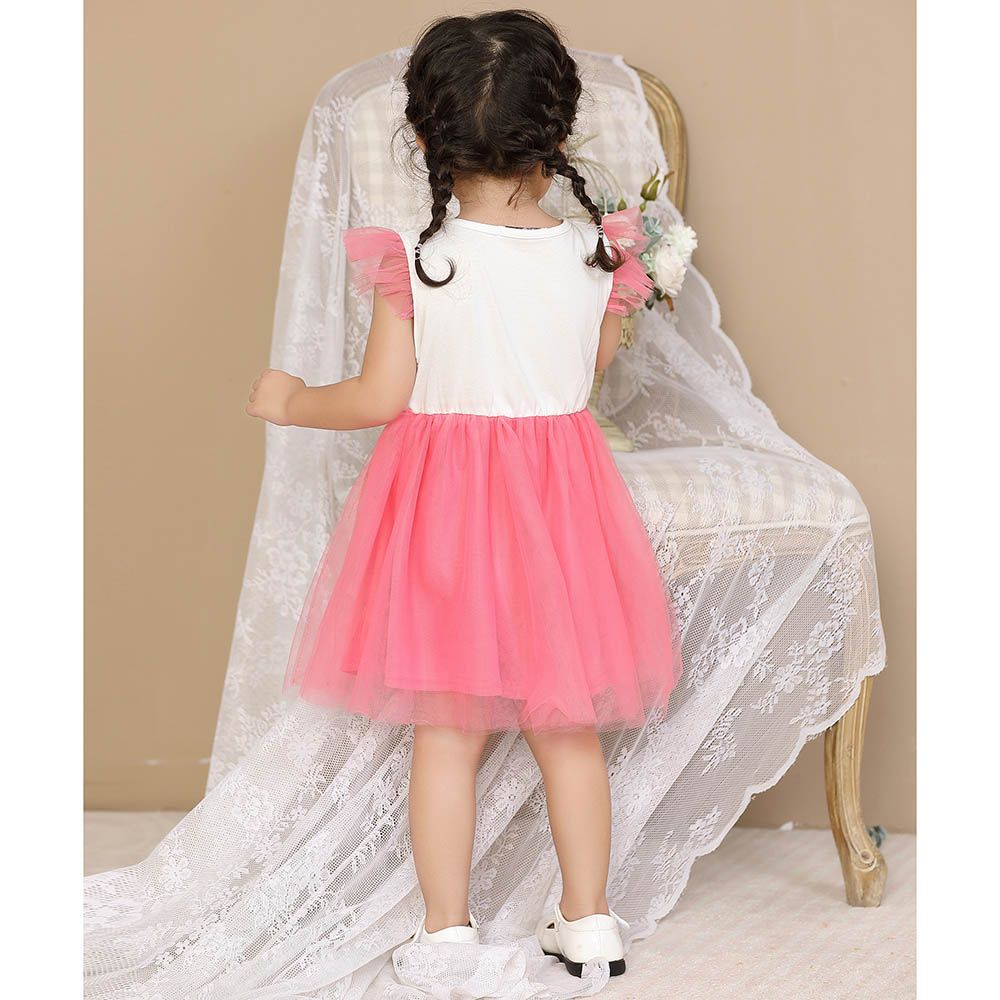 Smart Baby - Baby Girl Frill Sleeve Dress