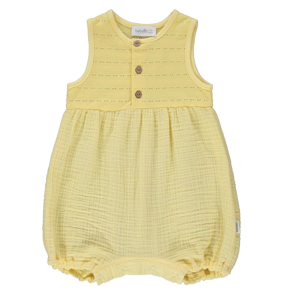 Bebetto - Baby Girl Sleeveless Romper - Yellow