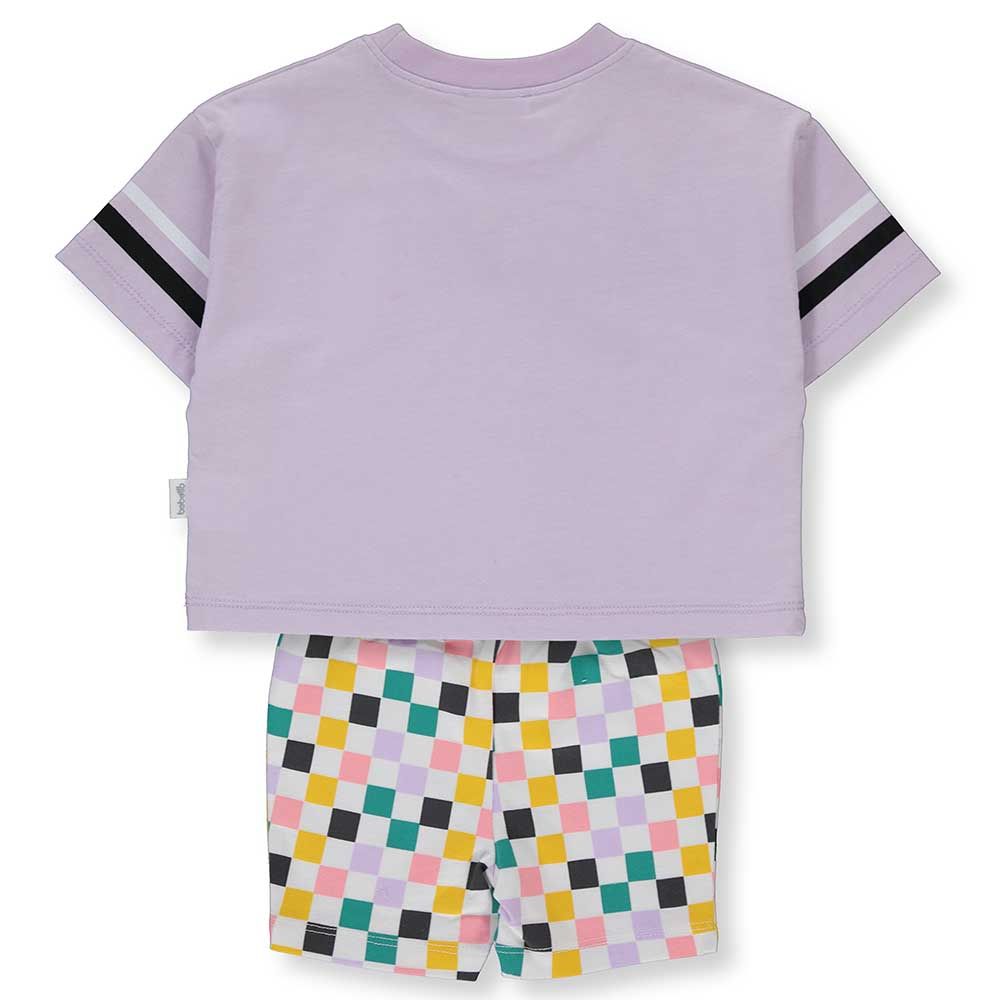 Bebetto - 2pc-Set - Girl Top & Shorts - Purple