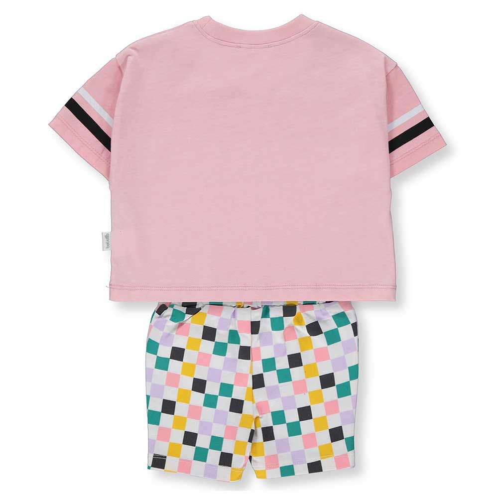 Bebetto - 2pc-Set - Girl Top & Shorts - Pink