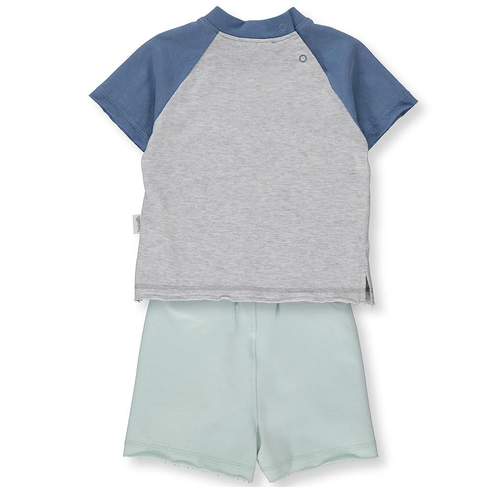 Bebetto - 2pc-Set - Baby Boy T-Shirt & Shorts - Sky Blue