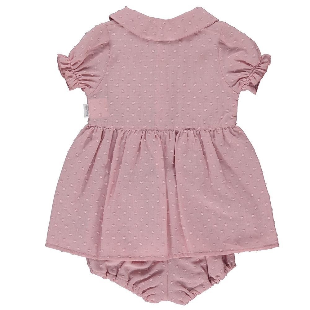 Bebetto - Baby Girl Dress & Panty - Mauve Pink