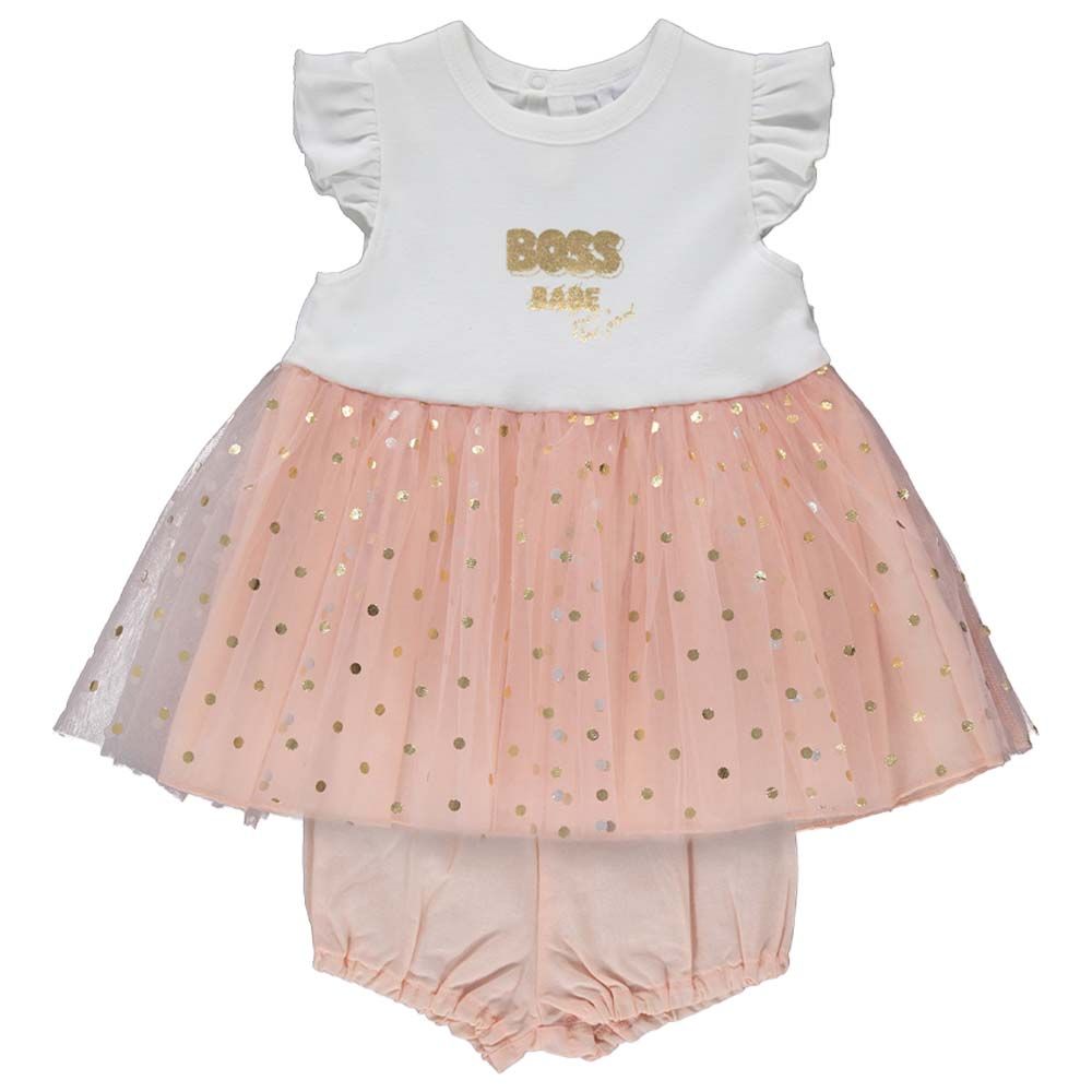 Bebetto - Baby Girl Tulle Dress - Peach