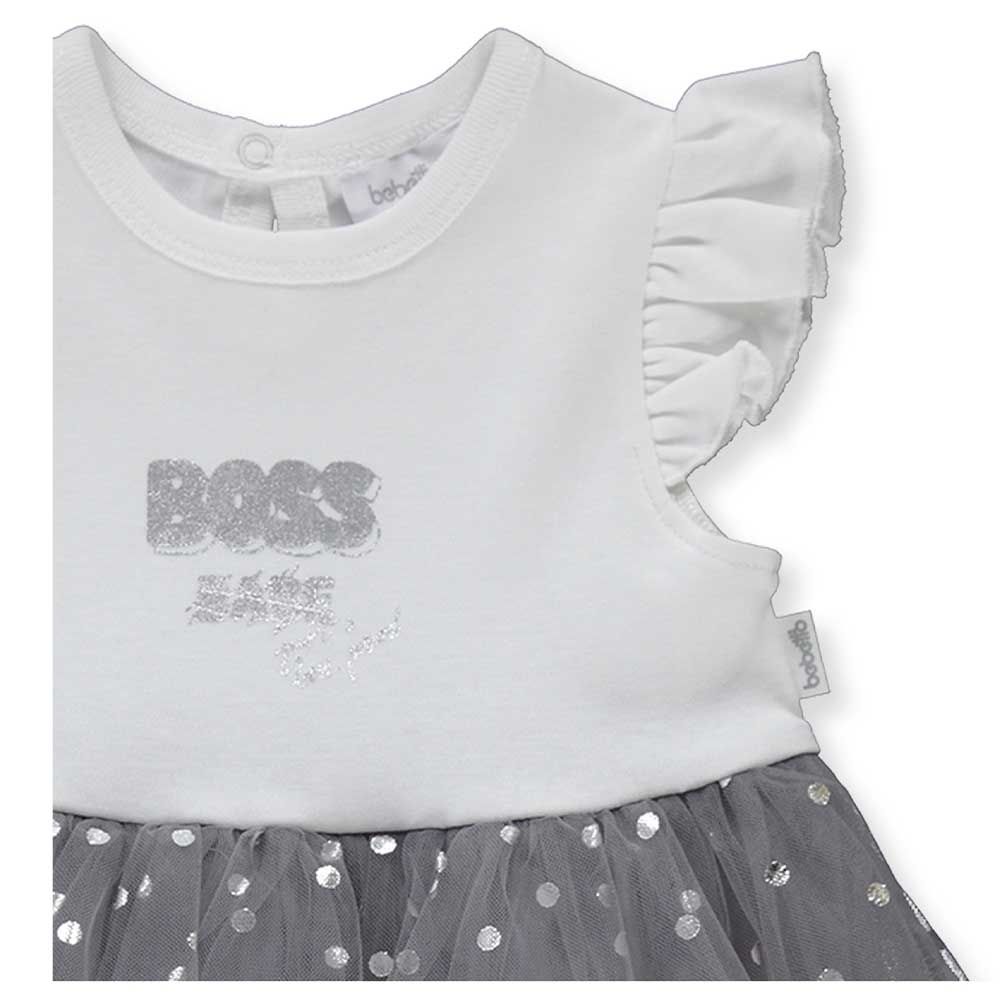 Bebetto - Baby Girl Tulle Dress - Grey Melange