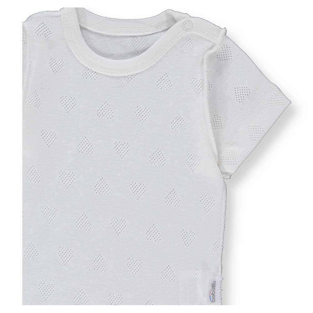 Bebetto - Baby Girl Short Sleeves Bodysuit - White