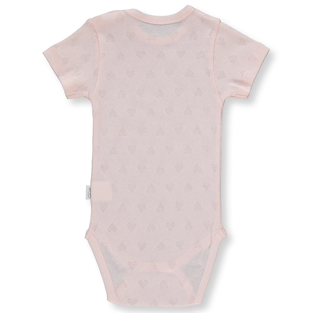 Bebetto - Baby Girl Heart Design Bodysuit - Light Pink