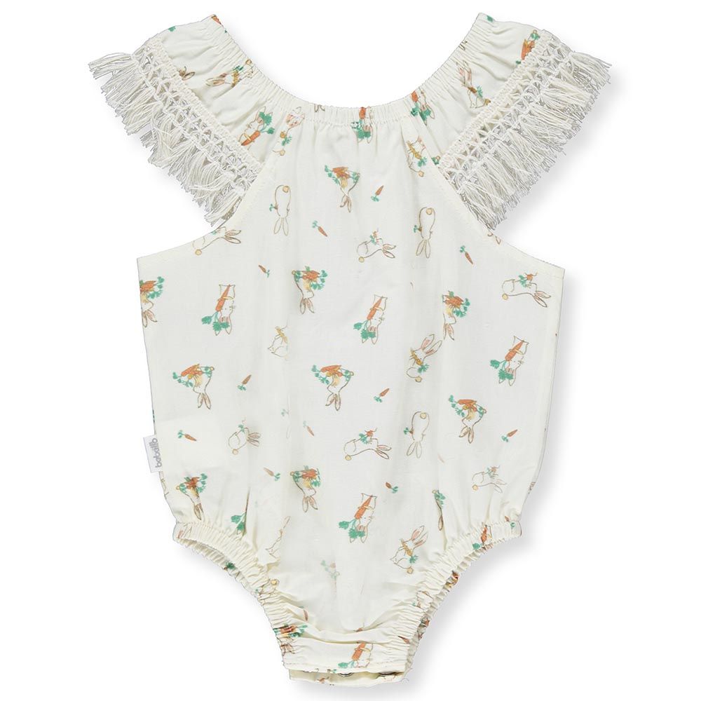 Bebetto - Baby Girl Printed Romper - White