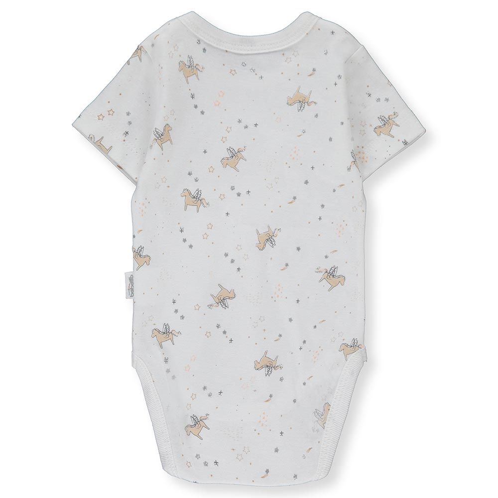 Bebetto - Baby Girl Printed Bodysuit - White