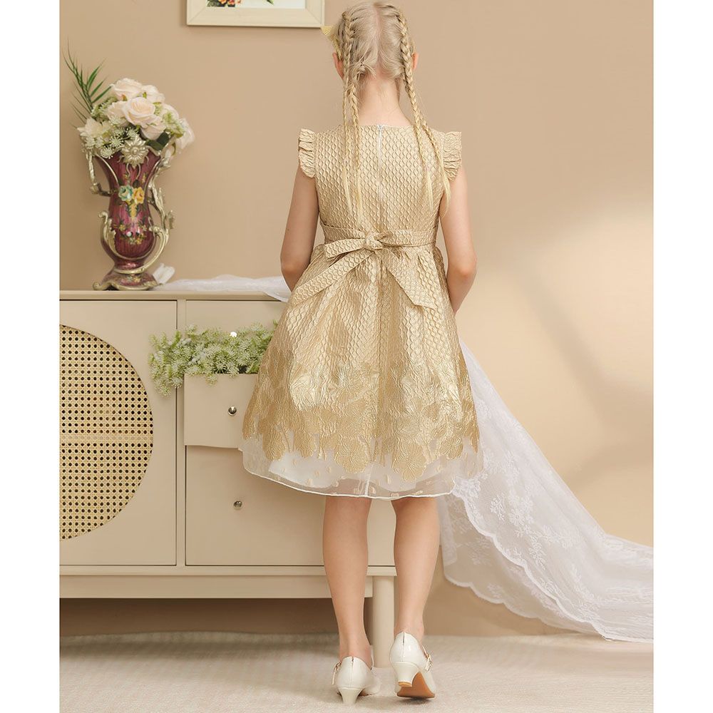 Le Crystal - Girl Party Dress - Golden